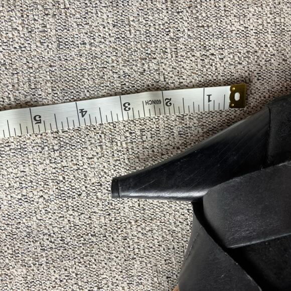 Mea Shadow Leather Harness Strap Cassandra Suede Heeled Boots 8.5 - Picture 10 of 11